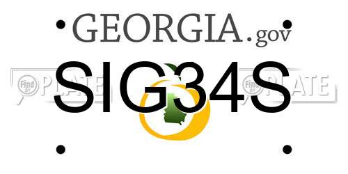 SIG34S Georgia License Plate