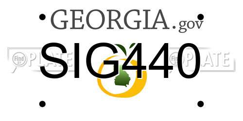 SIG440 Georgia License Plate