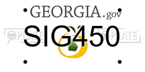 SIG450 Georgia License Plate