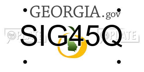 SIG45Q Georgia License Plate