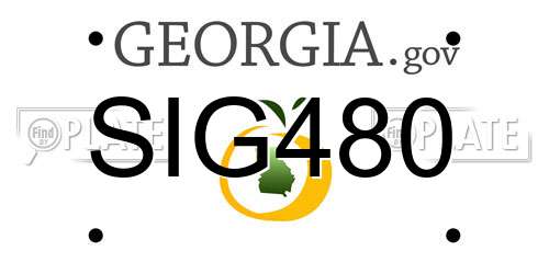 SIG480 Georgia License Plate