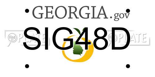 SIG48D Georgia License Plate