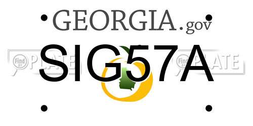 SIG57A Georgia License Plate