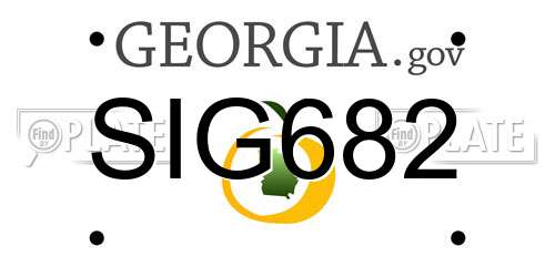 SIG682 Georgia License Plate