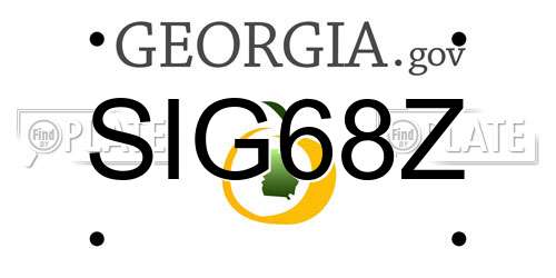 SIG68Z Georgia License Plate