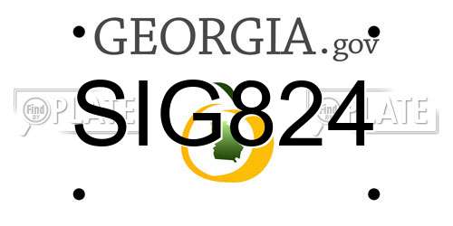 SIG824 Georgia License Plate