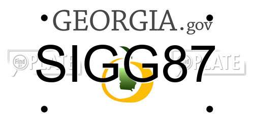 SIGG87 Georgia License Plate