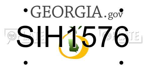 SIH1576 Georgia License Plate