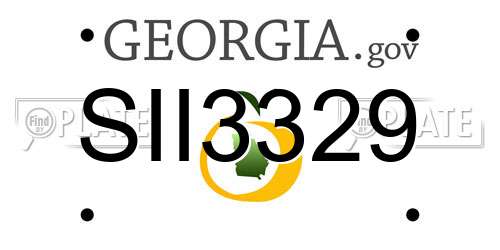 SII3329 Georgia License Plate