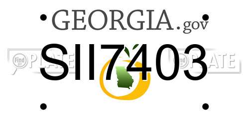 SII7403 Georgia License Plate