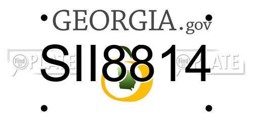 SII8814 Georgia License Plate