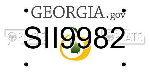 SII9982 Georgia License Plate