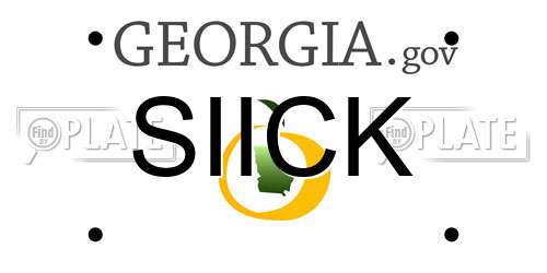 SIICK Georgia License Plate