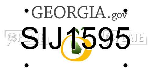 SIJ1595 Georgia License Plate