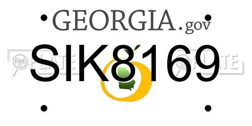 SIK8169 Georgia License Plate