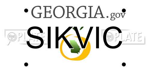 SIKVIC Georgia License Plate