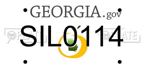 SIL0114 Georgia License Plate