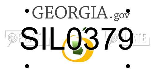 SIL0379 Georgia License Plate