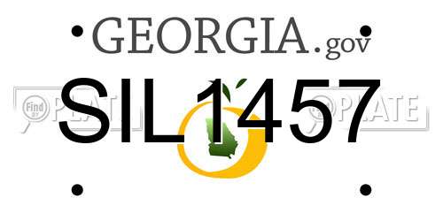 SIL1457 Georgia License Plate