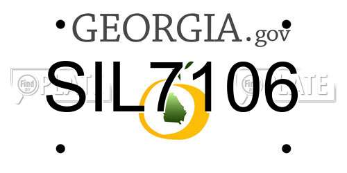 SIL7106 Georgia License Plate