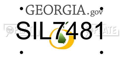 SIL7481 Georgia License Plate