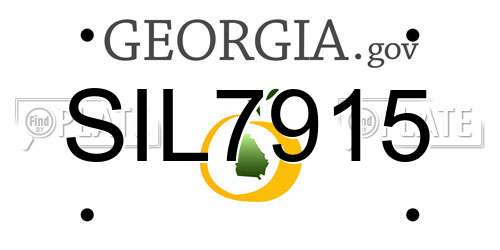 SIL7915 Georgia License Plate