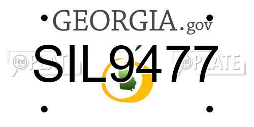 SIL9477 Georgia License Plate