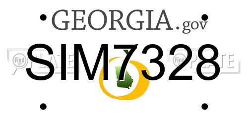 SIM7328 Georgia License Plate