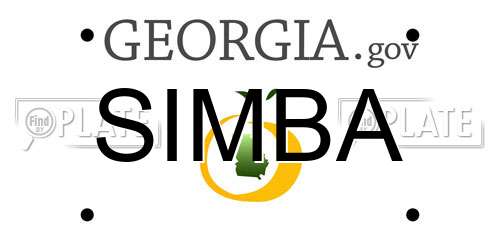 SIMBA Georgia License Plate