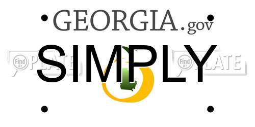 SIMPLY Georgia License Plate