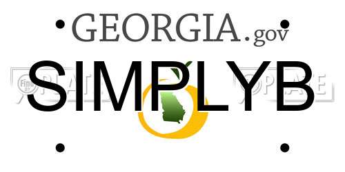 SIMPLYB Georgia License Plate