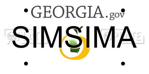 SIMSIMA Georgia License Plate