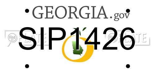 SIP1426 Georgia License Plate
