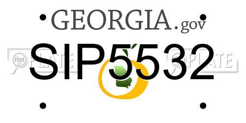 SIP5532 Georgia License Plate