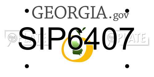 SIP6407 Georgia License Plate