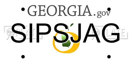 SIPSJAG Georgia License Plate