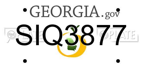 SIQ3877 Georgia License Plate