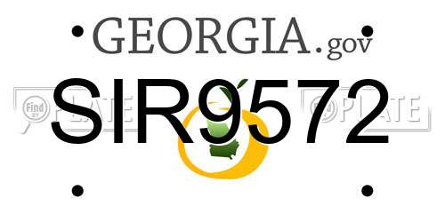 SIR9572 Georgia License Plate