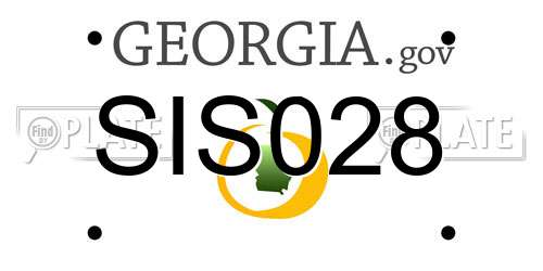 SIS028 Georgia License Plate