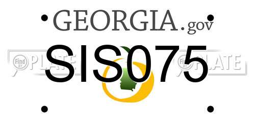 SIS075 Georgia License Plate