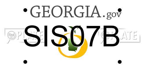 SIS07B Georgia License Plate