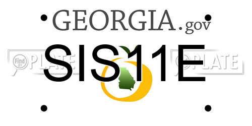 SIS11E Georgia License Plate