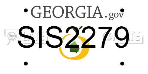 SIS2279 Georgia License Plate