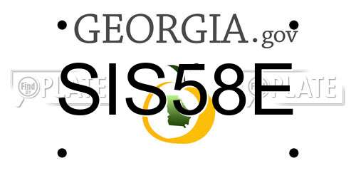SIS58E Georgia License Plate