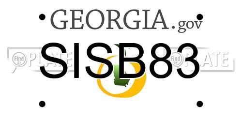 SISB83 Georgia License Plate