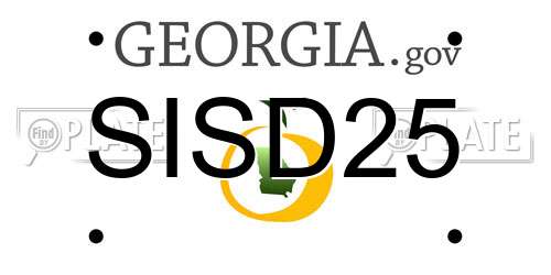 SISD25 Georgia License Plate