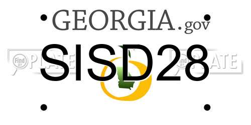 SISD28 Georgia License Plate