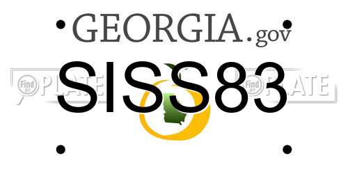 SISS83 Georgia License Plate