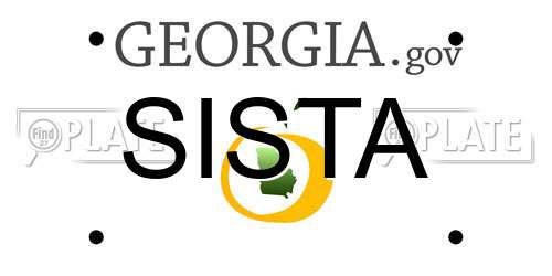 SISTA Georgia License Plate