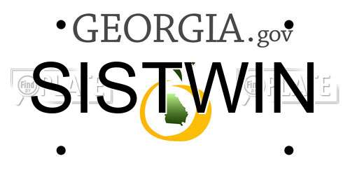 SISTWIN Georgia License Plate